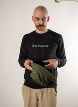 Load image into Gallery viewer, AṈBU - COTTON LONG SLEEVE TEE IN BLACK - ONE BIG LOVE