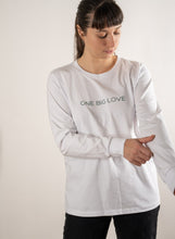 Load image into Gallery viewer, Prema - Cotton Long Sleeve Tee in White - ONE BIG LOVE