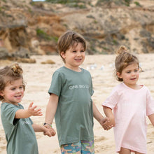 Load image into Gallery viewer, KIDS COTTON SHORT SLEEVE TEE IN SAGE - ONE BIG LOVE
