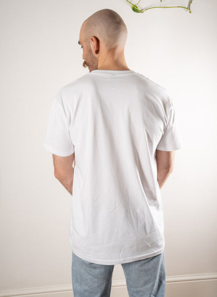 AṈBU - COTTON SHORT SLEEVE TEE IN WHITE - ONE BIG LOVE