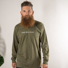 Load image into Gallery viewer, AṈBU - COTTON LONG SLEEVE TEE IN ARMY - ONE BIG LOVE
