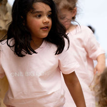 Load image into Gallery viewer, KIDS COTTON SHORT SLEEVE TEE IN PINK - ONE BIG LOVE
