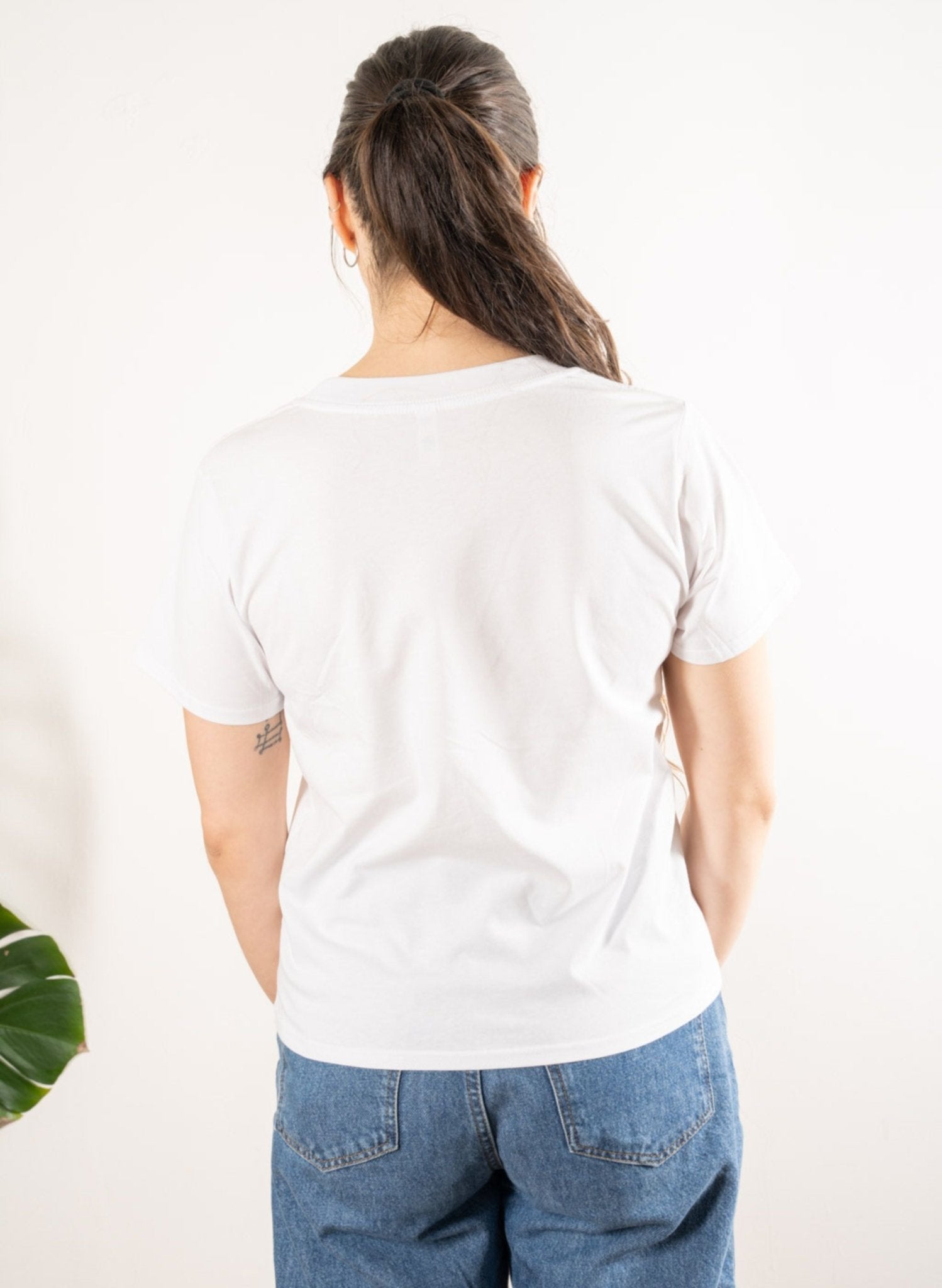 Amor - Cotton Short Sleeve Tee in White - ONE BIG LOVE