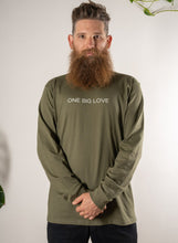 Load image into Gallery viewer, Anbu - Cotton Long Sleeve Tee in Army Green - ONE BIG LOVE
